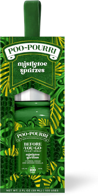 Poo-Pourri Before-You-Go Toilet Spray, Bamboo Rain, 2 Fl Oz, Up to 100 Uses, Bathroom Odor Deodorizer with Essential Oils for Home or Work, Travel Essentials, TSA Approved Size, Bamboo & Fresh Grass