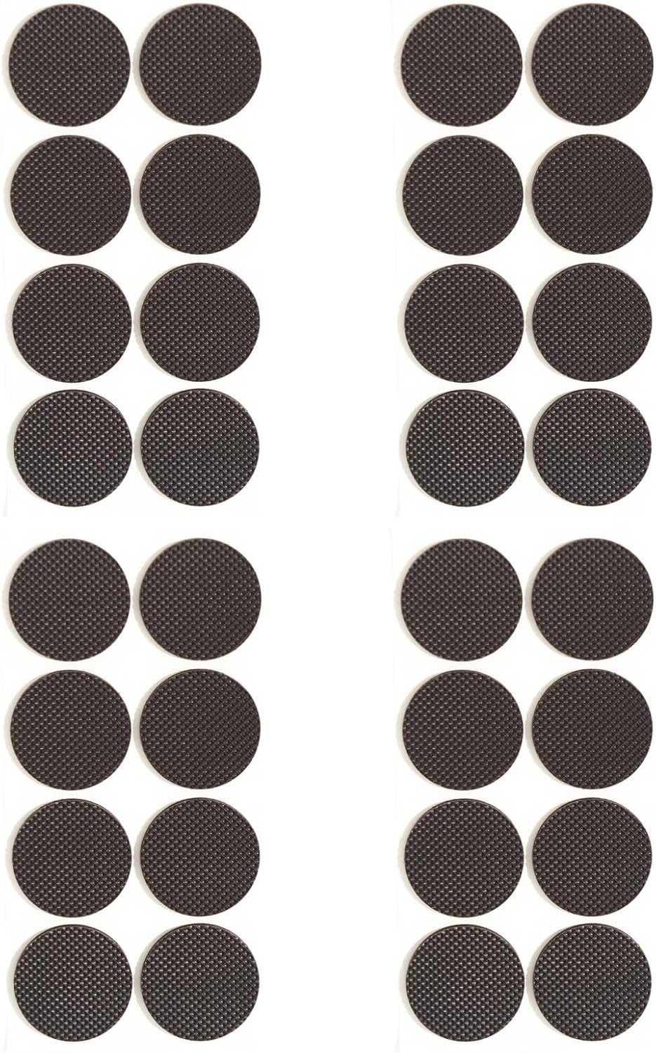 Non Slip Furniture Pads 1/2" x 3" Rubber Strips Self Adhesive Furniture Grippers Chair Leg Pads Rubber Chair Feet Anti Scratches Non Skid Furniture Pad Floor Protectors, 40 Pcs Rectangle