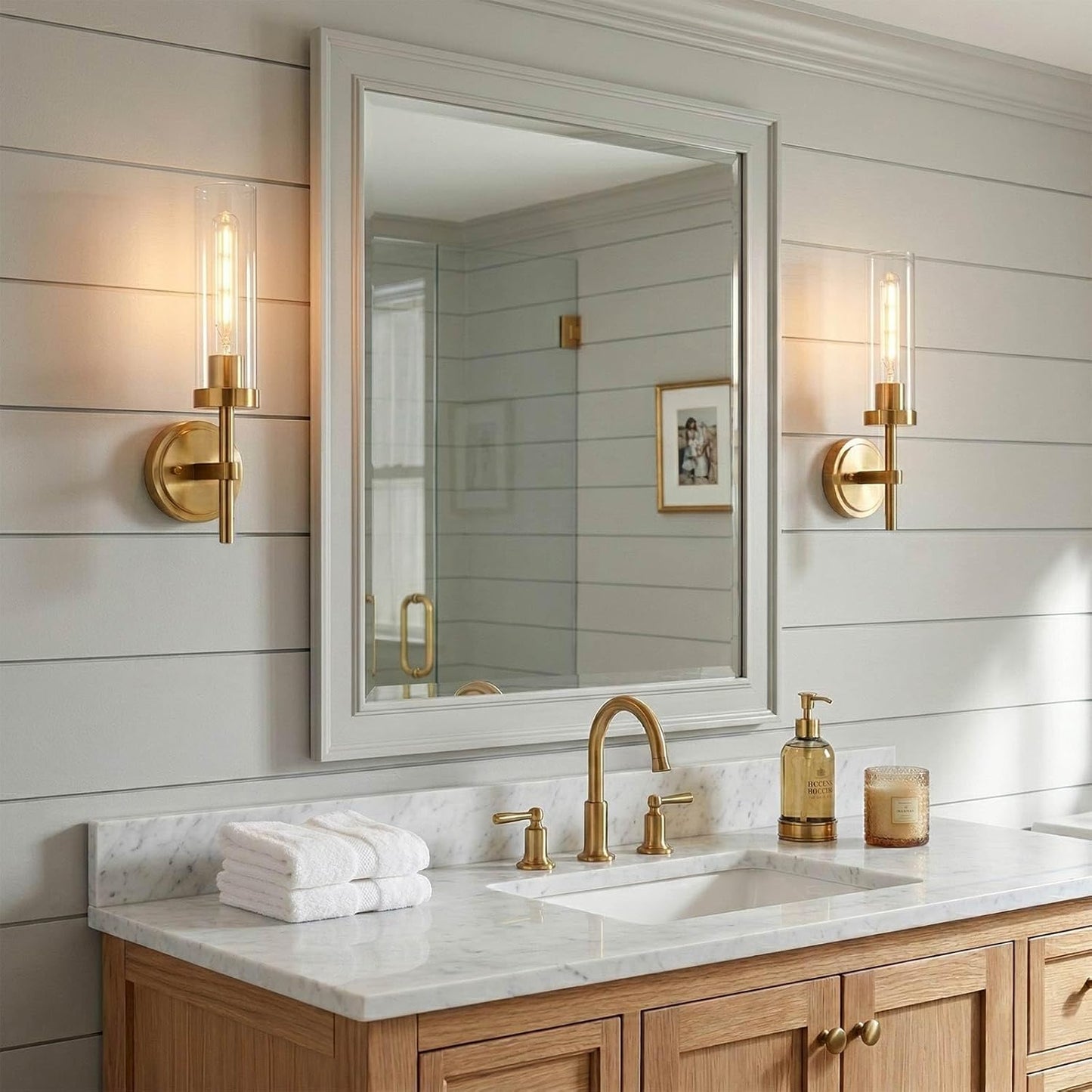 Wireless Wall Sconces with Remote Control, Battery Operated Wall Sconce Set of 2, Black & Gold Rechargeable Dimmable Wall Light for Bedroom Living room Bathroom Hallway Entryway Stairwell, 3000K