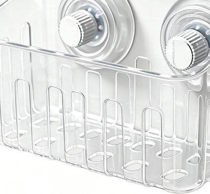 Sink Sponge Holder with Suction Cups Storage Rack with Suction Cups | Kitchen Sponge Holder for Dish Brush Soap Cleaning Tool Bathroom Shower Wall