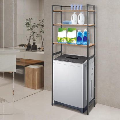 Over Washer and Dryer Storage Shelf Laundry Room Organization Storage Clothes Drying Rack Space Saving Organizers Shelf 69 x 30 x 181 cm