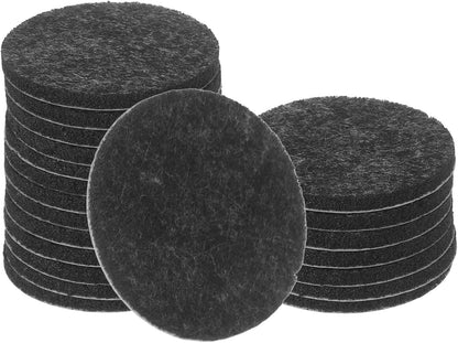 uxcell 32Pcs Non Slip Furniture Pads, 3" Round Self Adhesive Felt Bumpers Noise Reducing Furniture Feet Floor Protector for Chairs Tables Furniture Legs (White 0.2" Thick) - Colors A
