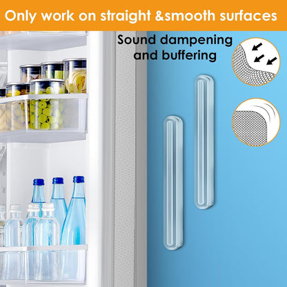 4PCS Long Furniture Bumpers - Wall Protector Guards, Fridge Door Stopper, 5.5x0.7x0.2inches