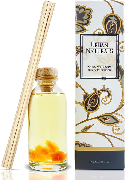 Urban Naturals Smoked Vanilla Reed Diffuser Set with Vanilla Bean, Sandalwood & Leather | Made in the USA - Colors B