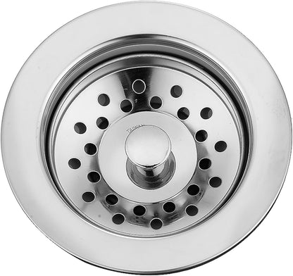 Pacific Bay Sink Strainer with Stainless Steel Basket, 3.5 inch Drain | Sink strainer with a removable stainless-steel basket. Stops clogs, resists rust. Fits standard 3.5-inch drains.