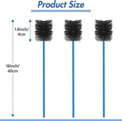 3 Pcs Condensate Trap Flexible Drain Brush, 48 Inch AC Drain Line Cleaning Brush for AC & HAVC Condensate P Trap, Black