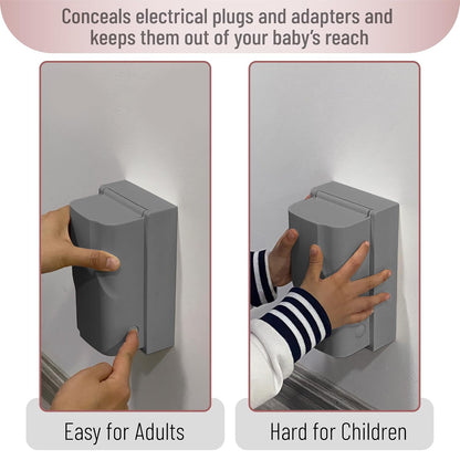 Bates Baby Safety Outlet Cover Box - Plug Covers for Electrical Outlets, Child Proof Outlet Cover, Socket Covers for Outlets