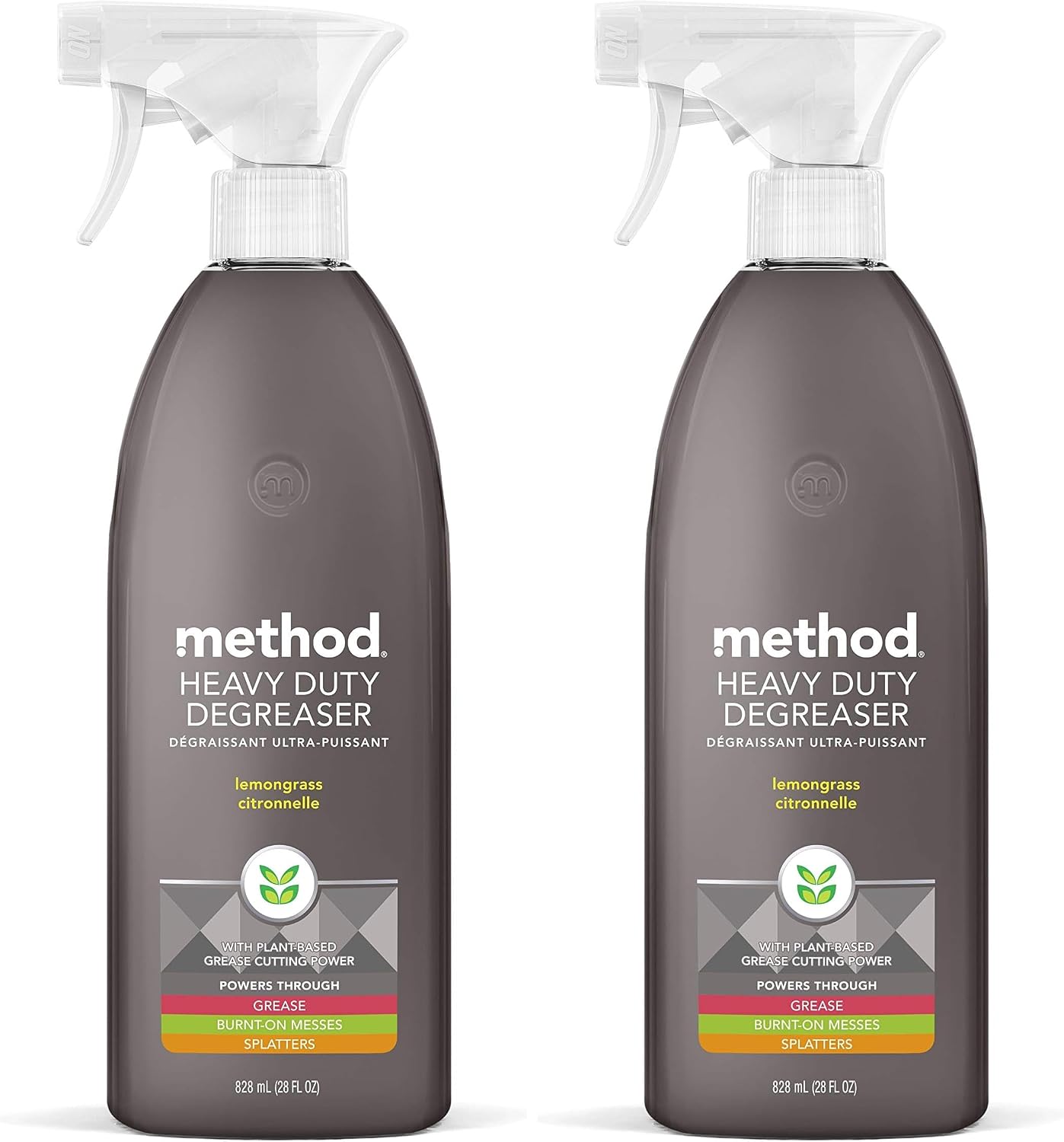Method Heavy Duty Degreaser, Lemongrass Scent, Oven Cleaner & Stove Top Cleaner, 28 Oz Spray Bottle (Pack of 1),(Packaging may vary)