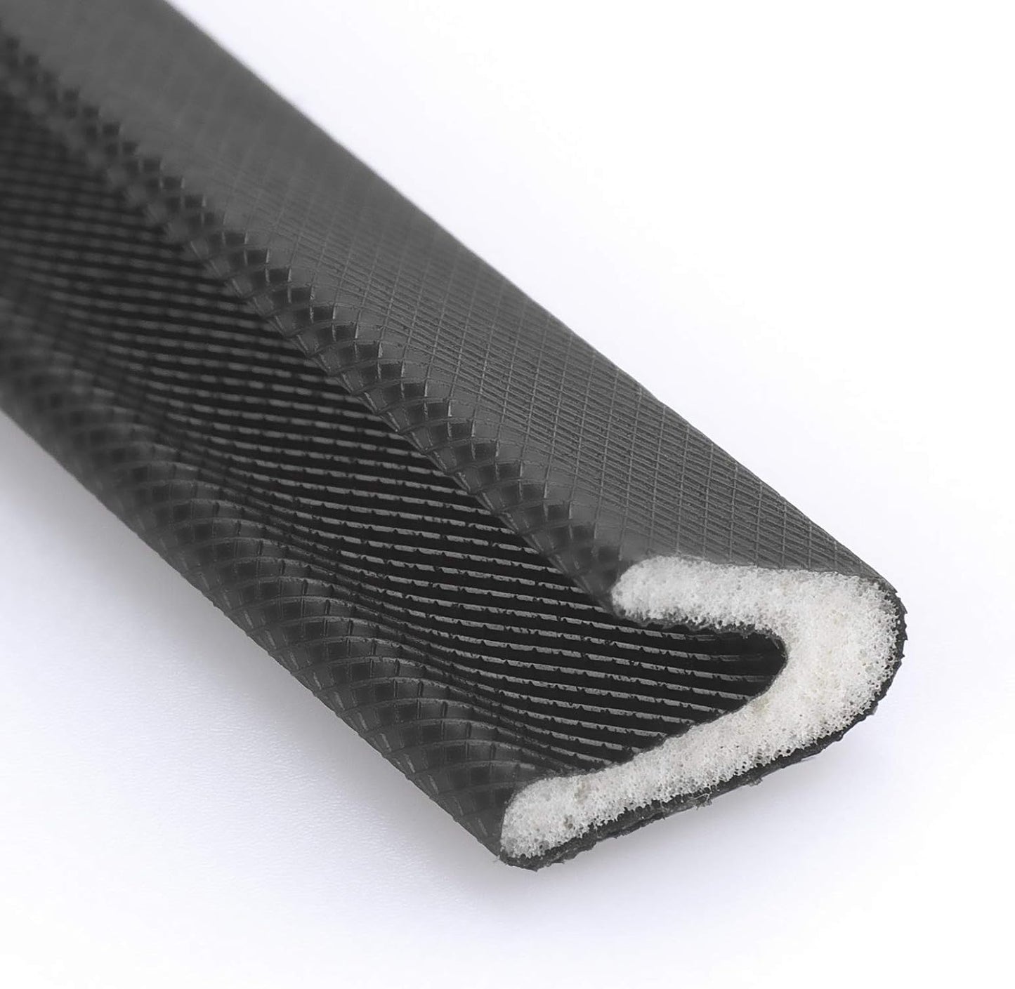Weather Stripping for Door/Windows X 18 Feet Long, V Shape Adhesive Weather Strip Door Frame/Windows Frame Seal PU Foam Strip Weather Seal Door Insulation Anti Collision Soundproof (Black)