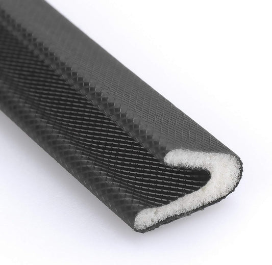 Weather Stripping for Door/Windows X 18 Feet Long, V Shape Adhesive Weather Strip Door Frame/Windows Frame Seal PU Foam Strip Weather Seal Door Insulation Anti Collision Soundproof (Black)