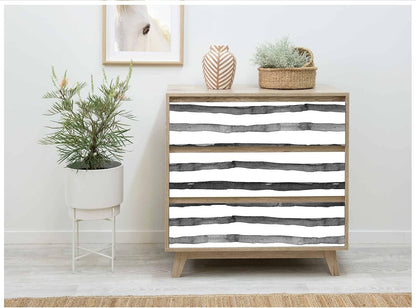 HAOKHOME Blue Wallpaper Peel and Stick Wall Paper Striped Coastal Boho Removable Indigo Blue/White Vinyl Self Adhesive for Bathroom Decor 17.7in x 32.8ft