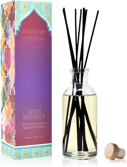 Urban Naturals Smoked Vanilla Reed Diffuser Set with Vanilla Bean, Sandalwood & Leather | Made in the USA - Colors C