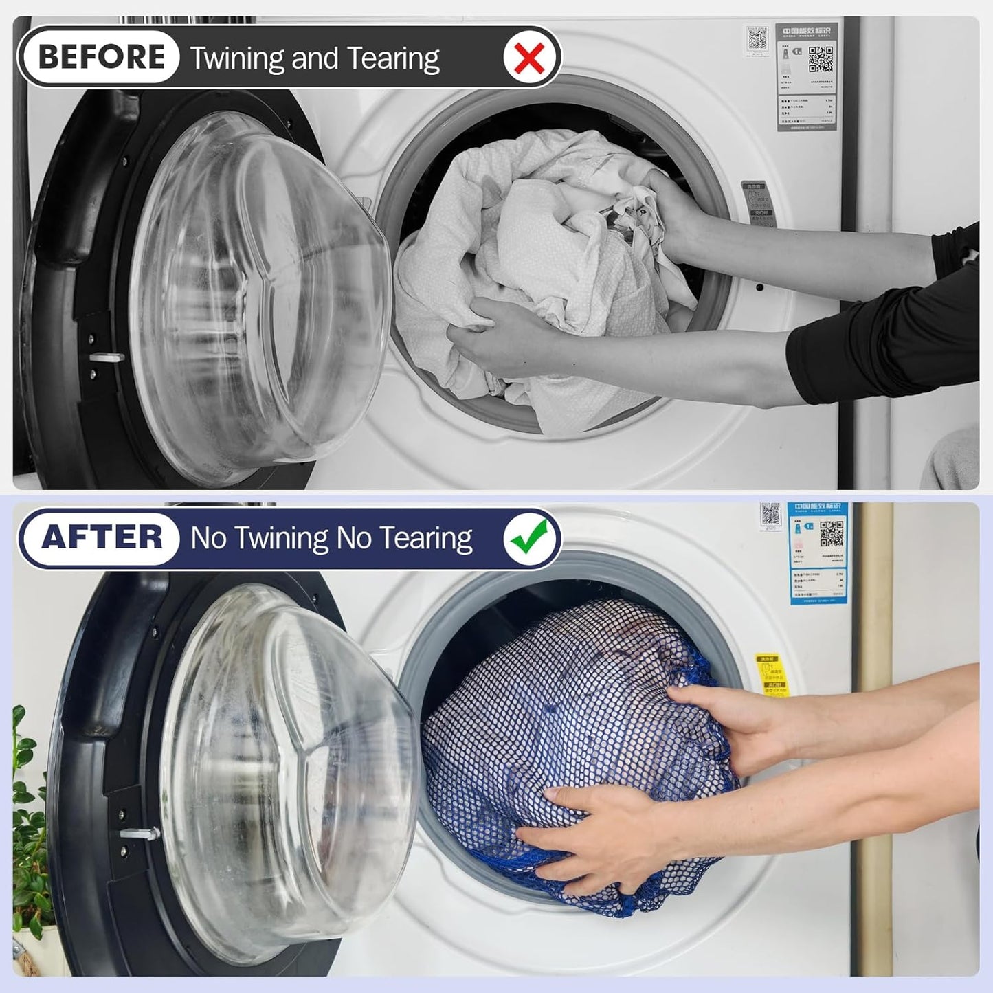 3 Pack XXL Mesh Laundry Bags for Delicates, Extra Large Laundry Wash Bags for Clothes,Bed Linen,Toys with Drawstring Closure Sturdy(3 XXLarge 28 x 26 Inches)