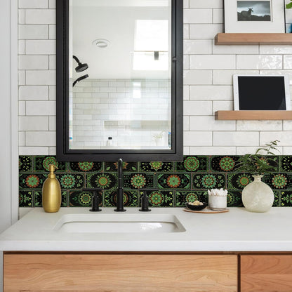 VICCI 32Pcs Tile Decals - Peel and Stick Kitchen Backsplash - Decorative Wall Tiles Stickers 8" x 4" Self-Adhesive Waterproof Removable for Bathroom Cabinets Home DIY Projects Decor