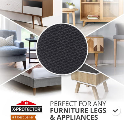 X-PROTECTOR Non Slip Furniture Pads – 12 Premium Furniture Grippers 3"! Best SelfAdhesive Rubber Feet Furniture Feet – Ideal Non Skid Furniture Pad Floor Protectors – Keep Furniture in Place!