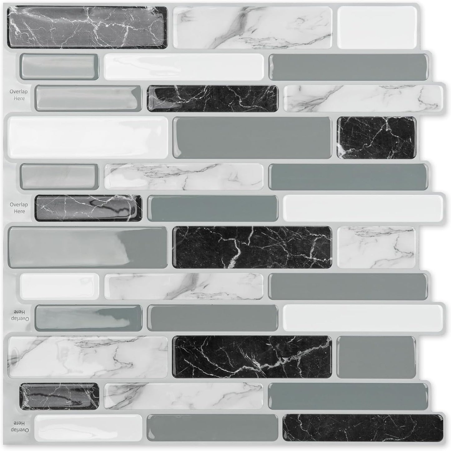 Art3d 10-Sheet Kitchen Backsplash Tiles Peel and Stick, Self Adhesive Wall Tile Sticker for Kitchen Island Bathroom Laundry Room RV Renter 12" x 12" - Jade Green