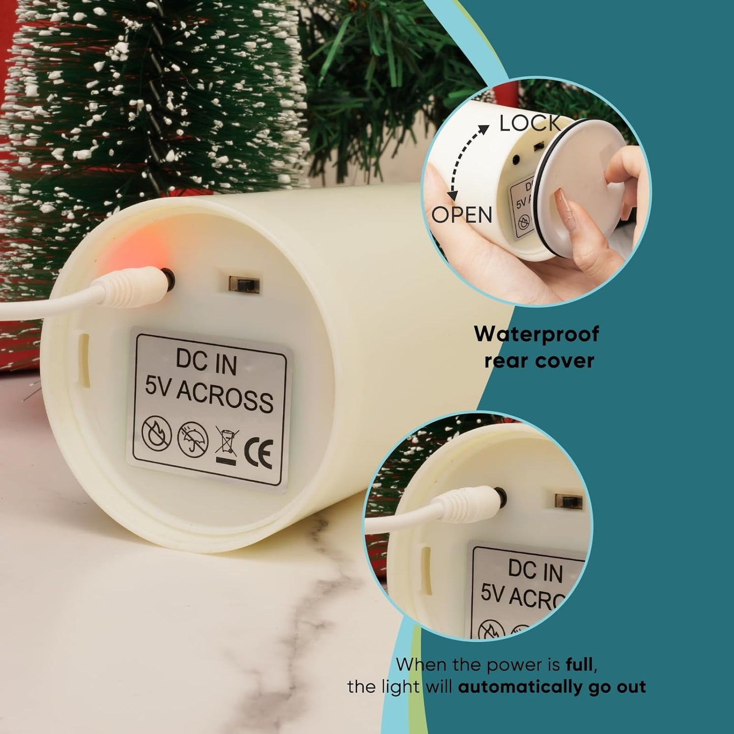 Homemory Dripping Wax Flameless Candles, Battery Operated Candles with Remote Control and Timers, LED Pillar Candles, Electric Fake Candles, 3" x 6", Set of 2