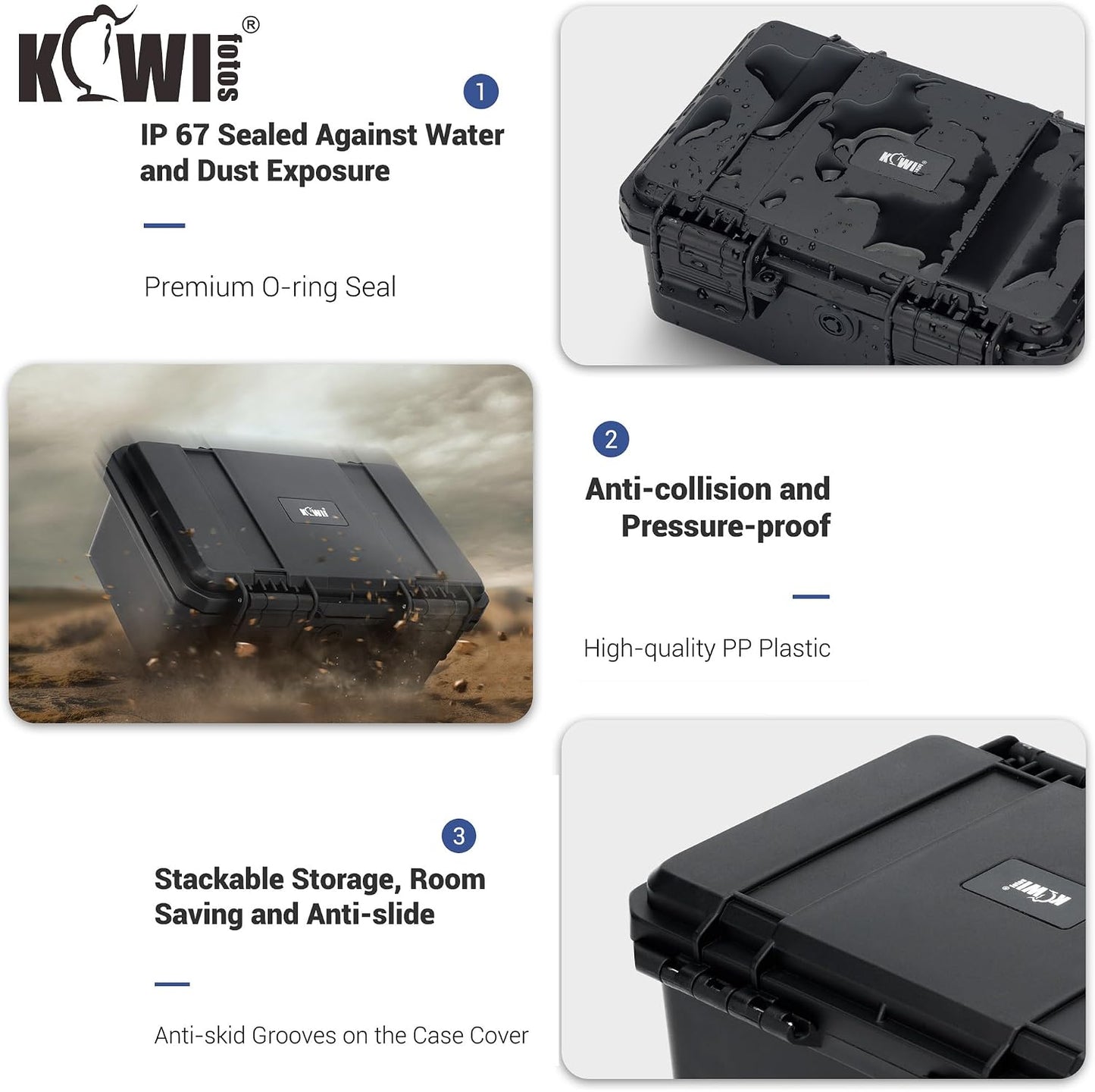24 Slots CR2 CR123 CR123A Lithium Battery Organizer Case, IP67 Waterproof Hard Case for CR17345/CR16340/CR18350/CR15270(CR2) Explosionproof Batteries Storage Holder for Household Outdoor Camping