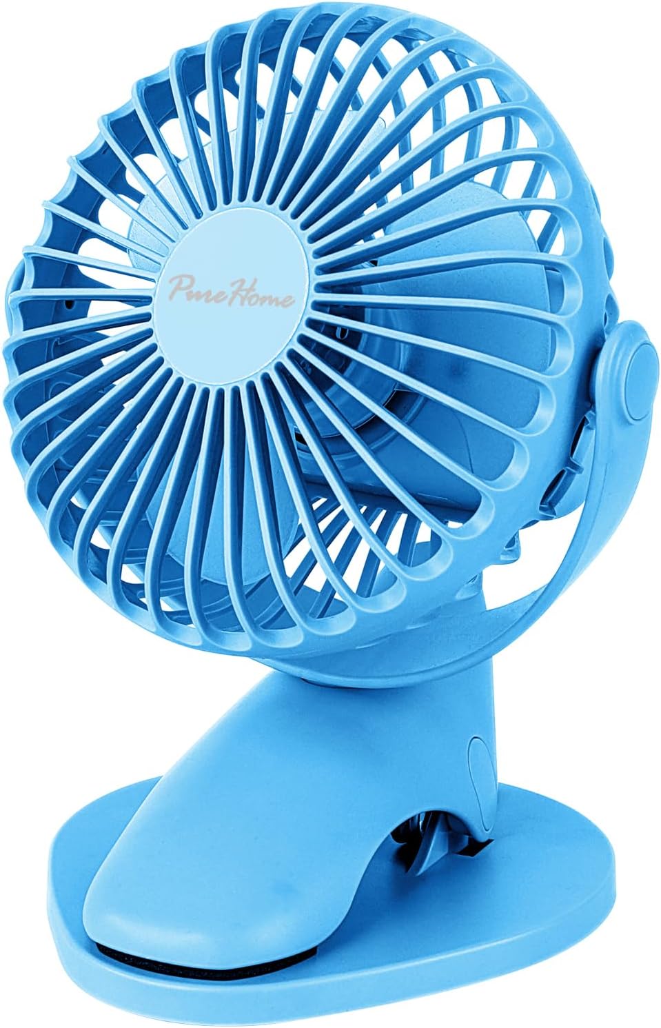 Portable Clip Fan Battery Operated,3 Speeds USB Rechargeable Mini Table Fan with Strong Airflow,360°Rotation Ultra Quiet Personal Desk Fan for Home Office Bedroom Dorm Stroller Camping(White)