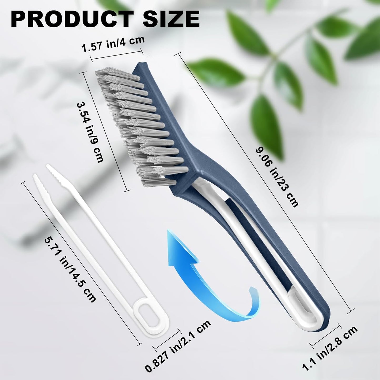 Stiff Bristle Brush - Hard Bristle Crevice Cleaning Brush Tools for Household, Kitchen, Bathroom, Window, Toilet, Corners, Multi Purpose Hard Bristle Brushes for Deep Cleaning Gap(2 pcs)