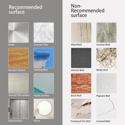 URCOLOR 10-Sheet Peel and Stick Backsplash Tile for Kitchen - 12”×12” Stick on Wall Tile for Bathroom, Black White Grey
