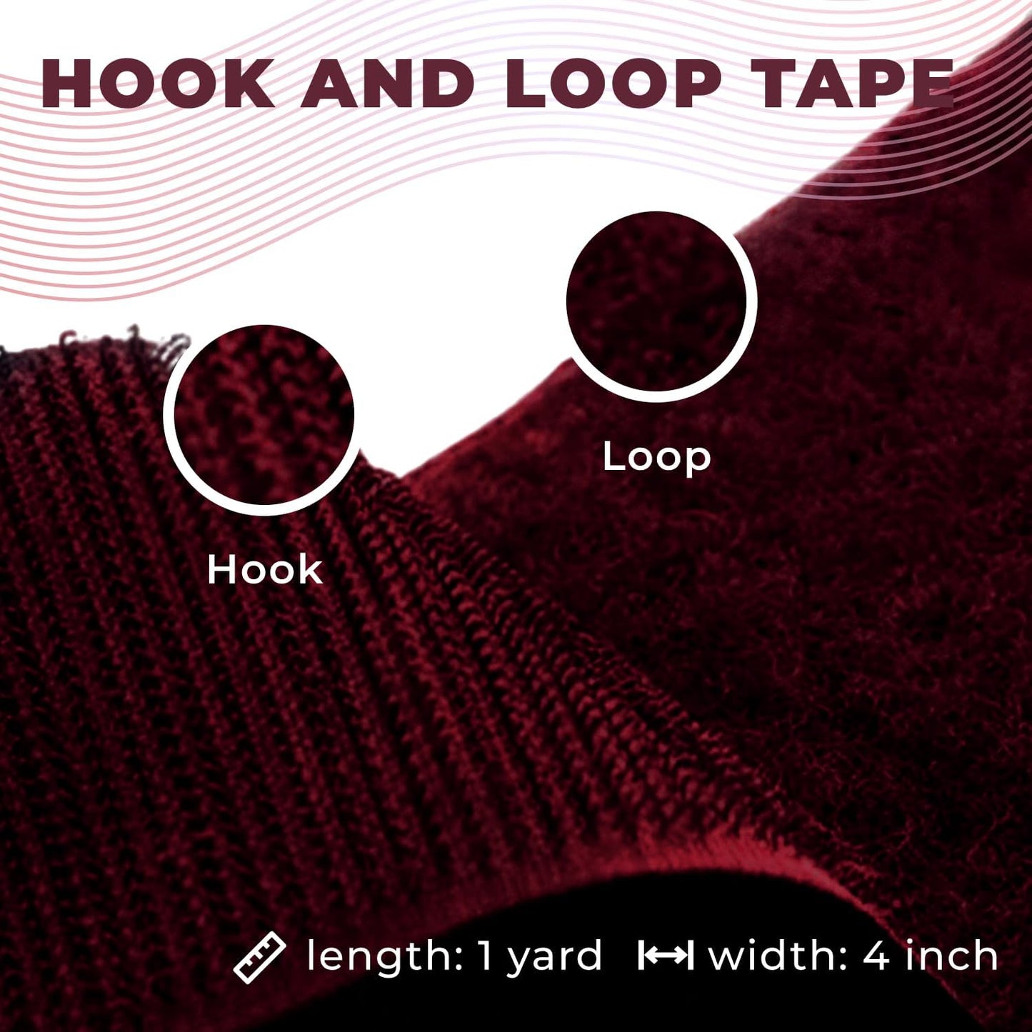 1 inch Black Hook and Loop Tape 1 Yd Self Adhesive Tape Sticky Back Heavy Duty Fastener Ideal for Window Fixing Net Carpets DIY Project Handmade Craft Home Office