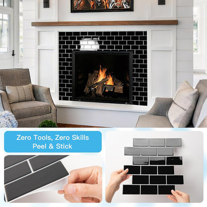 Art3d Peel and Stick Backsplash for Kitchen White Subway (10 Tiles, Thicker Design)