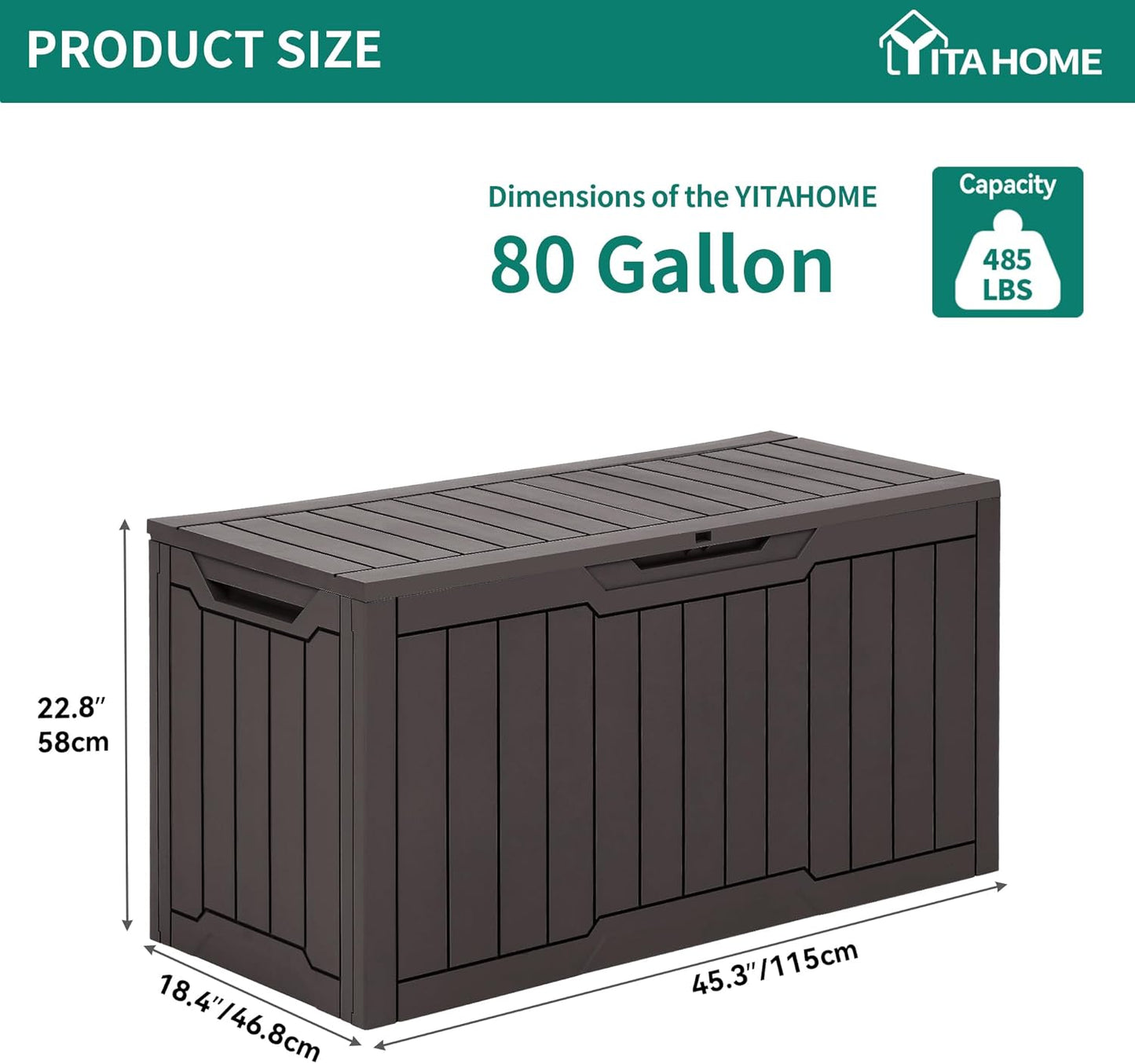 YITAHOME 31 Gallon Outdoor Storage Box | Resin Deck Box and Waterproof Package Delivery Box for Gardening Tools, Pool Supplies, Patio Furniture, Lockable, Taupe