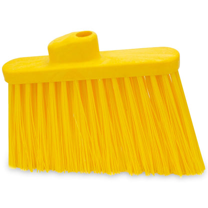 SPARTA Plastic Broom Head, Angled, Un-Flagged for Large Debris Indoor, Outdoor, Home, Restaurant, Lobby, Office, 12 Inches, Green