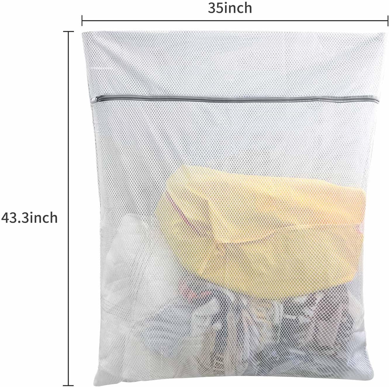 2 XX-Large Honeycomb Delicates Bags for Washing Machine, 24 x 24 Inches lingerie bags for Laundry, Travel Storage Organize Bag for Cotton Clothes,Sheet, Shoes