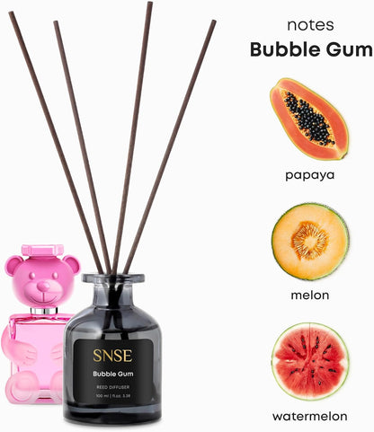 SNSE Clean Linen Reed Diffuser Set | 3.38 oz Scent Fragrance Oil Diffuser for Bedroom, Bathroom, Home Décor and Gift, Decorative Air Fresheners with Sticks