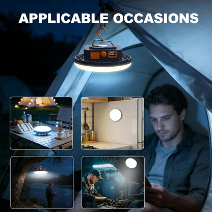 4000LM Flashlight Portable LED Camping Lantern Light 30W with Digital Display and Magnet , IPX5 Waterproof Tent Lights Light for Parents Christmas Gift