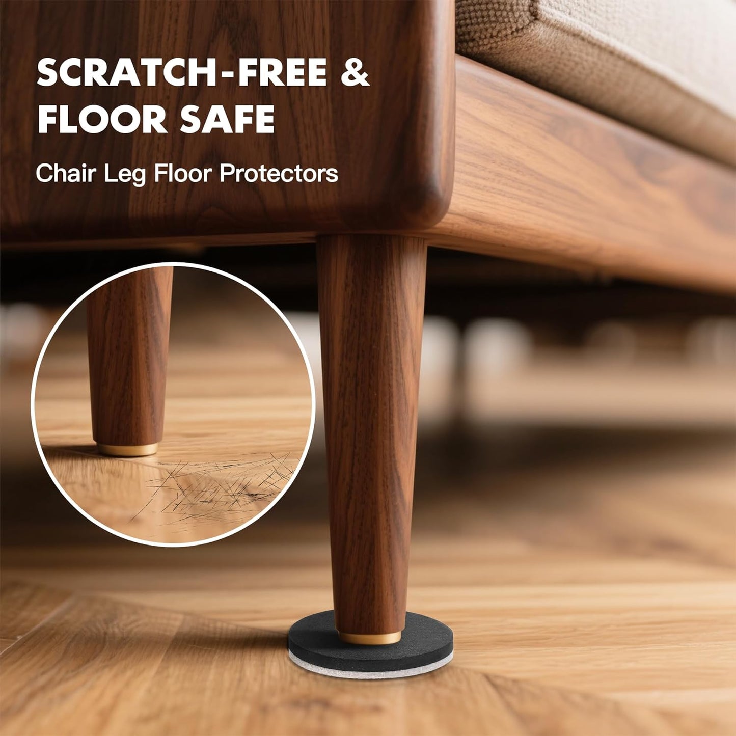 16-Pack Furniture Sliders for Hardwood Floors, Save 80% Effort Safely and Easily, The Glide Tool Set for Heavy Furniture and Appliances, Reusable Floor Protectors and Moving Pads (16 Felt 3.5" Slider)