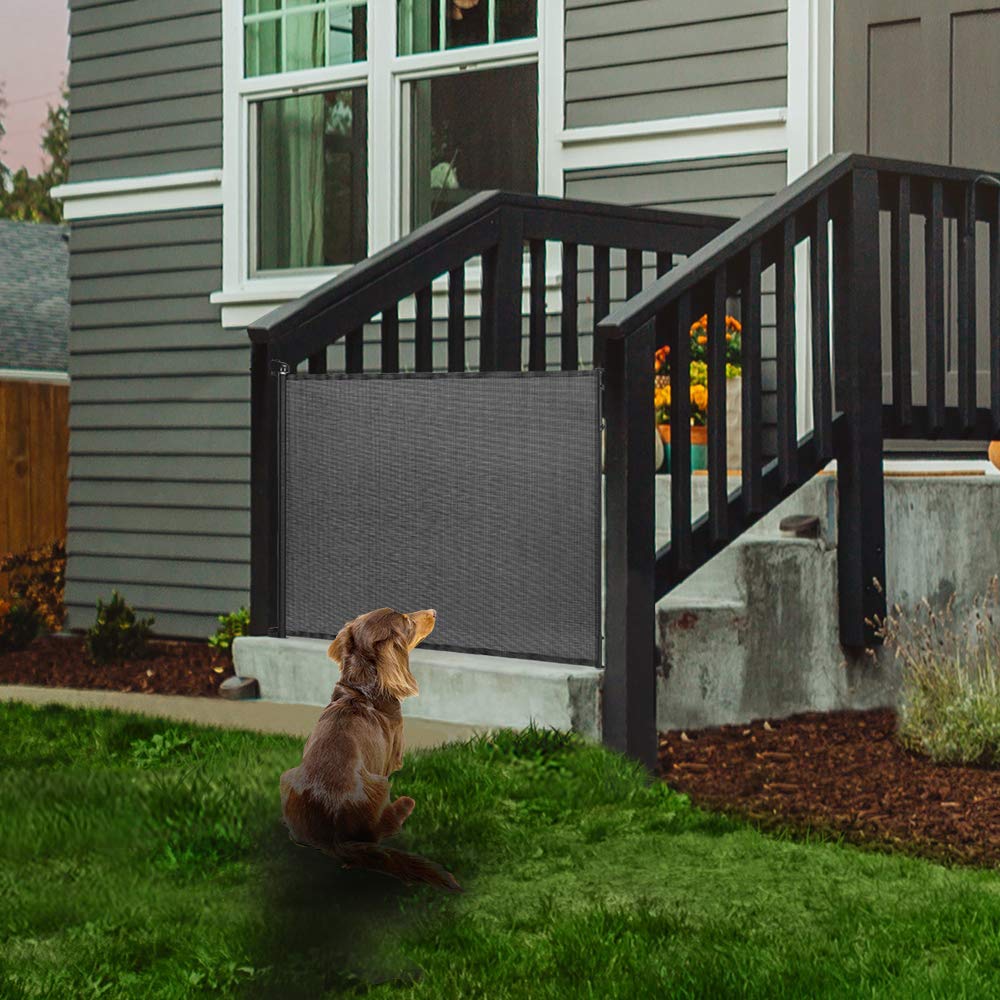 EasyBaby Extra Wide Retractable Baby Gates, 33" Tall, Extends up to 71" Wide, Black/Child Safety, Pet Gates for Stairs, Doorways, Hallways, Indoor and Outdoor