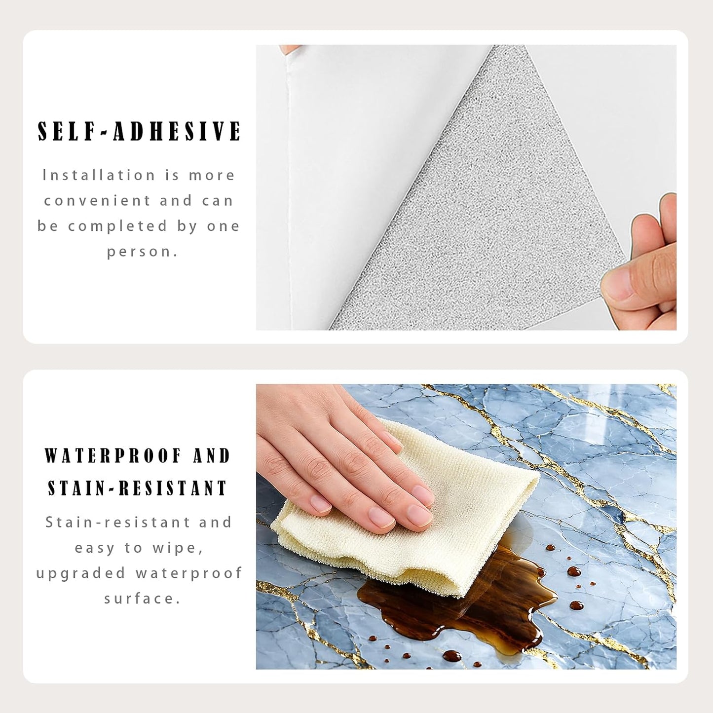Peel and Stick Kitchen Backsplash Tiles 16PCS – Waterproof Self Adhesive Wall Stickers for Kitchen, Easy DIY Stick On Tile Backsplash, Heat Resistant Decorative Wall Covering (Ice Blue)