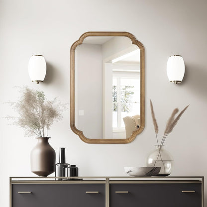 WallBeyond Full Length Mirror Wall Mounted 65"x22", Rustic Wooden Frame Floor Mirror, Large Full Body Mirror for Bedroom, Leaning or Hanging Against Wall, Natural