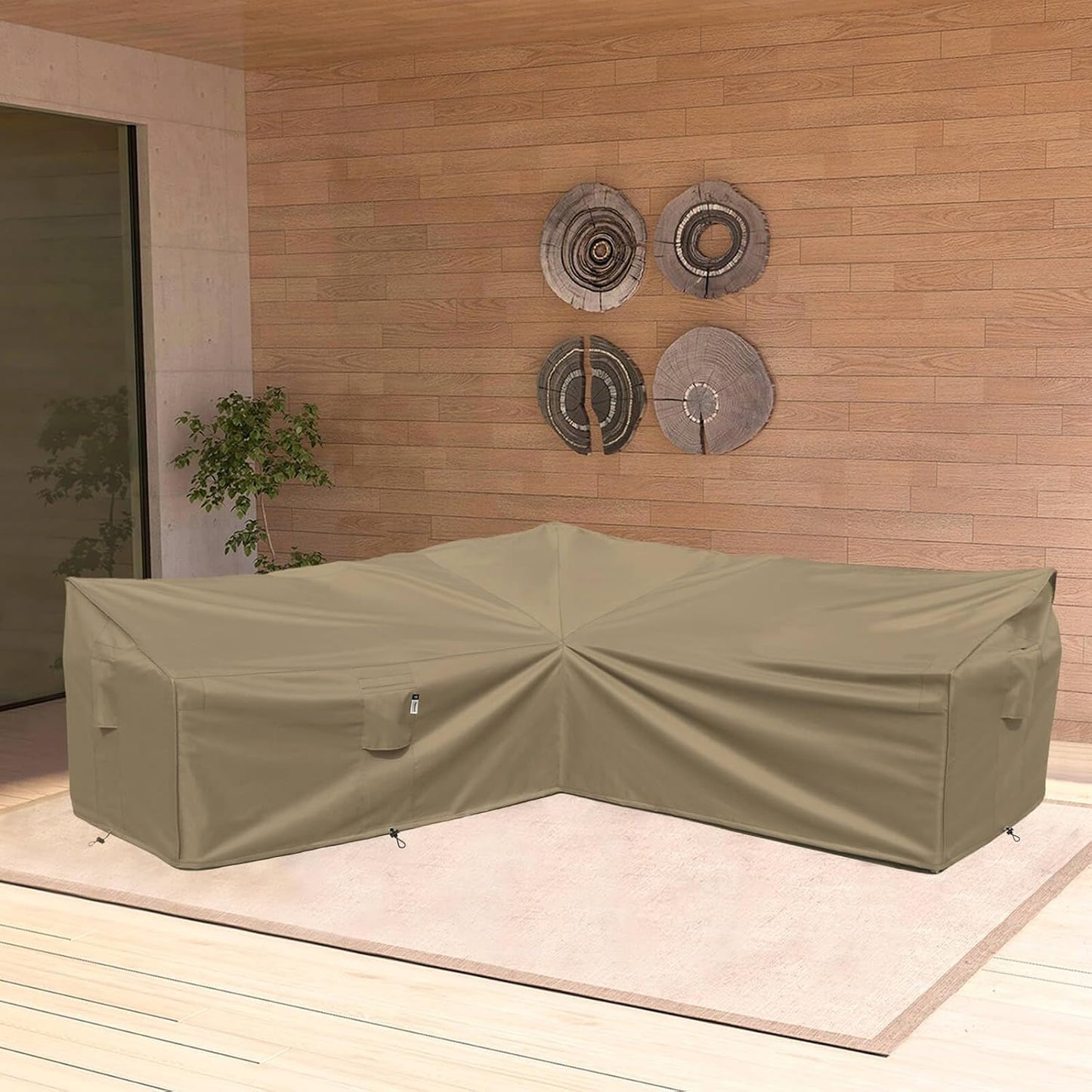 Patio Deck Box Cover, 63x30 Inch Fire Pit Covers with Straps and Handles, Waterproof Heavy Duty Outdoor Furniture Winter Cover for Keter, Suncast, Lifetime Container