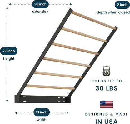 Wall Mounted Drying Rack – Foldable Laundry Drying Rack for Wall, Space Saving Clothes Drying Rack for Laundry Room, Bathroom or Small Spaces