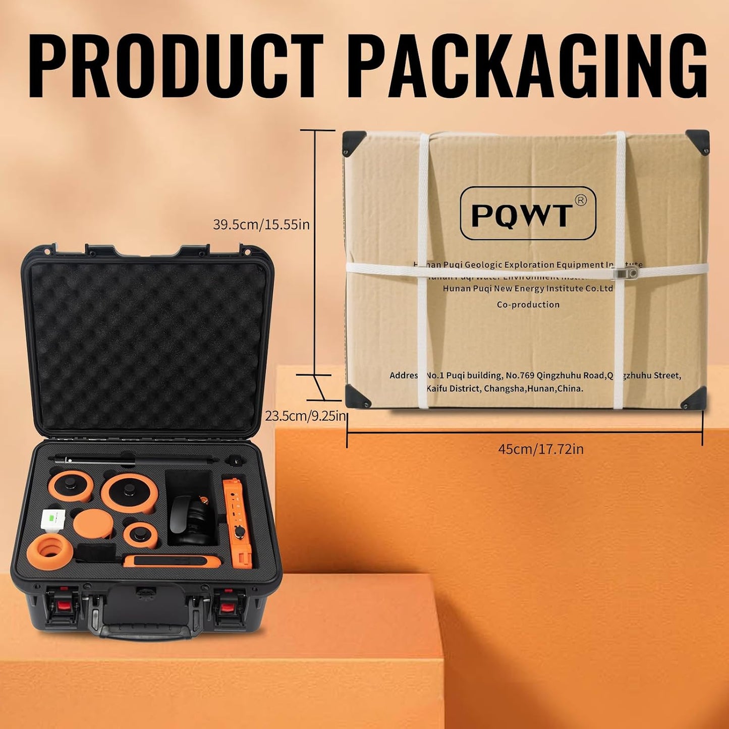 Underground Water Leak Detectors for Home PQ125A Wall Pipe Water Leakage Detection with Touchscreen Earphone and Carrying Case Multi Sensor Acoustic Pipeline Sound Intensifier