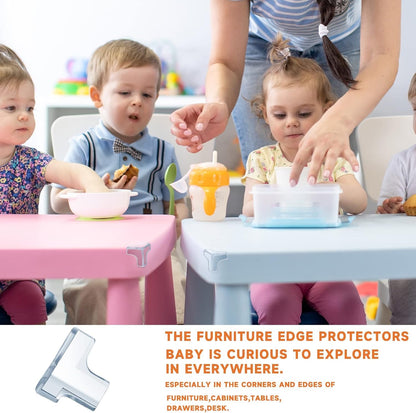 Corner Protector for Baby, Protectors Guards,Furniture Corner Guard ,Edge Safety Bumpers,Baby Proof Bumper,Cushion to Cover Sharp Furniture,Table Edges Clear and Transparent L Shape 20PCS