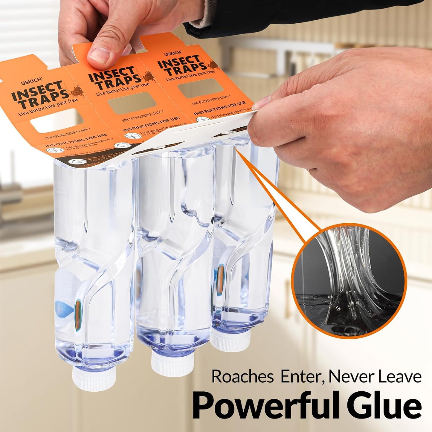20 Pack Roach Traps, Cockroach Traps Indoor Home, Glue Roach Traps, Child & Pets Safe(Upgrade Recipe)