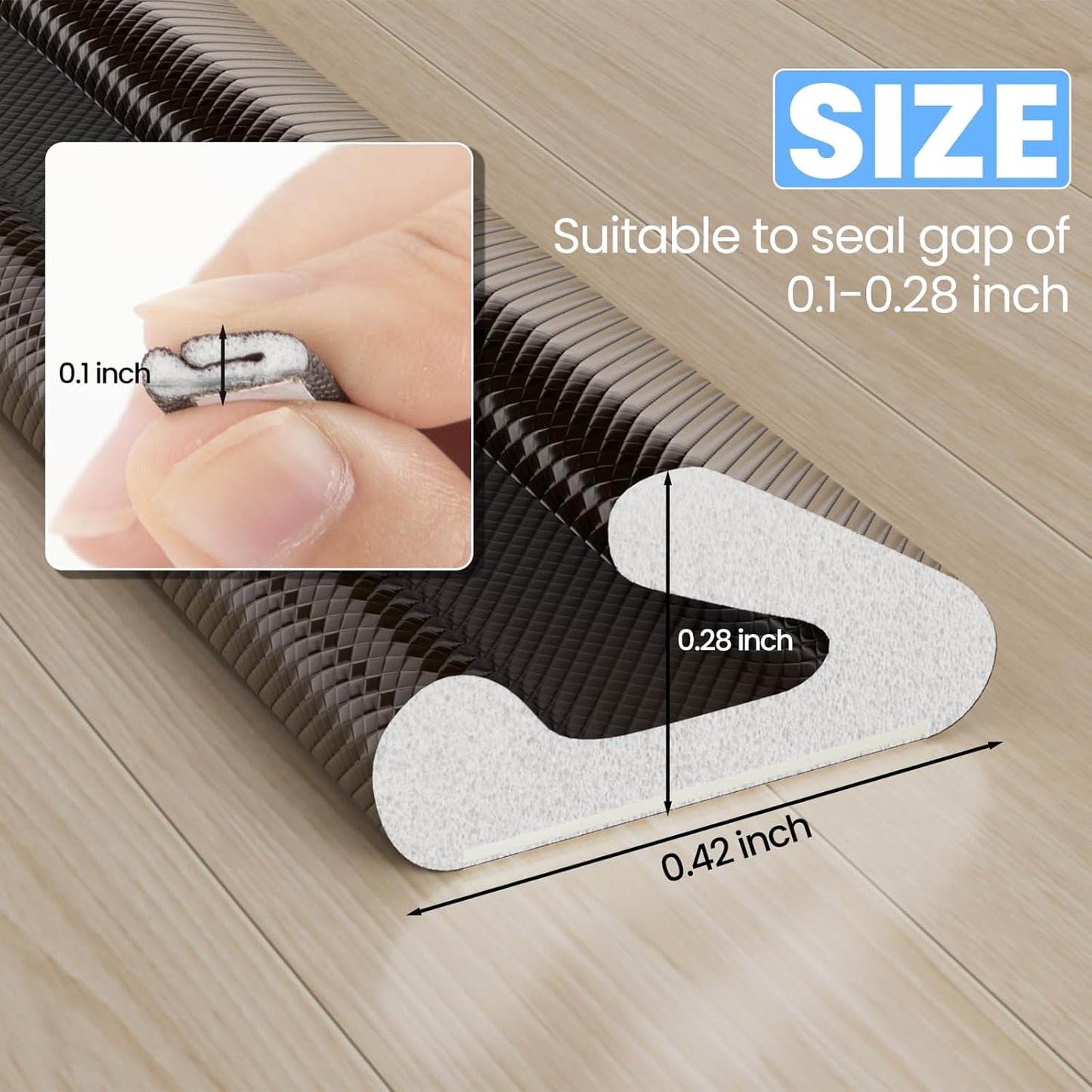 19.7ft V-Shape Thin Weather Stripping Door Frame Seal Strip,Self-Adhesive Door Small Gap Filler for Winter Insulation,Foam Weatherstripping for Door Draft Stopper Light Blocker,White