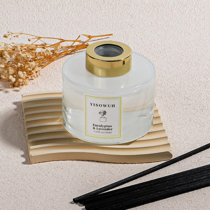 Reed Diffuser Set,5.07 fl oz (150 ml) - White Jasmine Oil Diffusers with 8 Reed Sticks,Home Fragrance Reed Diffuser for Bathroom Shelf Decor