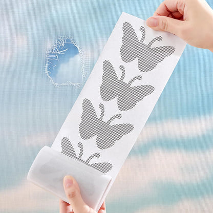 30Pcs Window Screen Patches Repair Kit, Butterfly Shape Window Screen Repair Kit for Mesh Door, Strong Adhesive Fiberglass Quick Tape
