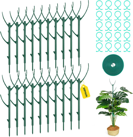 16Pack Stackable Plant Support Stakes,Monstera Plant Support for Indoor Outdoor,Durable Trellis Garden Stakes for Climbing and Potted Plants Pothos, Philodendron Accessories