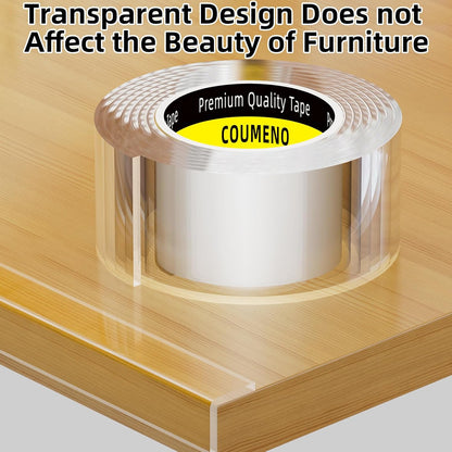 Clear Edge Protector & Corner Protectors, 0.8in（W x 6.6FT(L), Baby Proof Corner Guards for Sharp Edges, Safety Bumper Strip for Furniture, Drawers, Tables & Cabinets