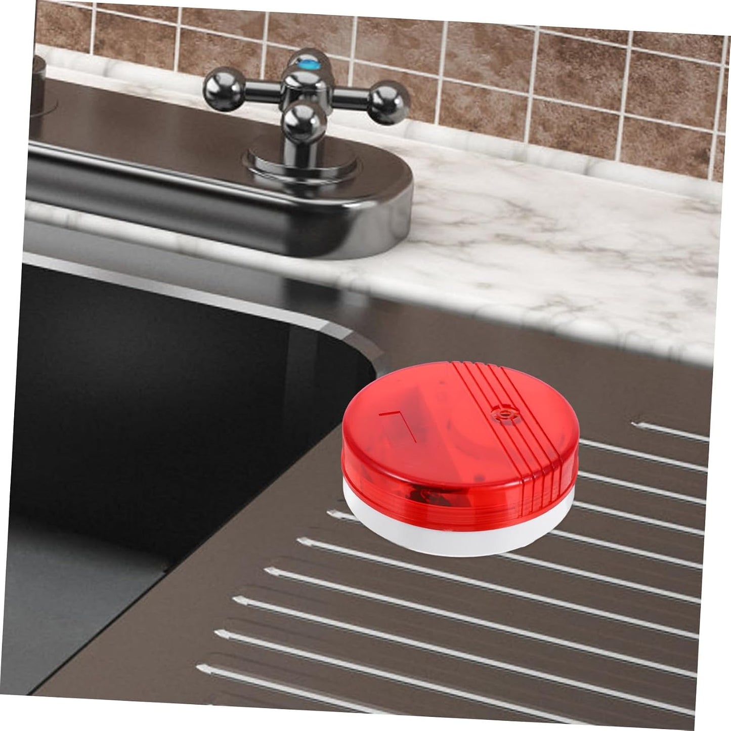 Water Leak Detector Sensor with Sound and Light Alarm for Basement Under Sink Bathroom Easy Use No Installation Needed Household Leak Prevention Device