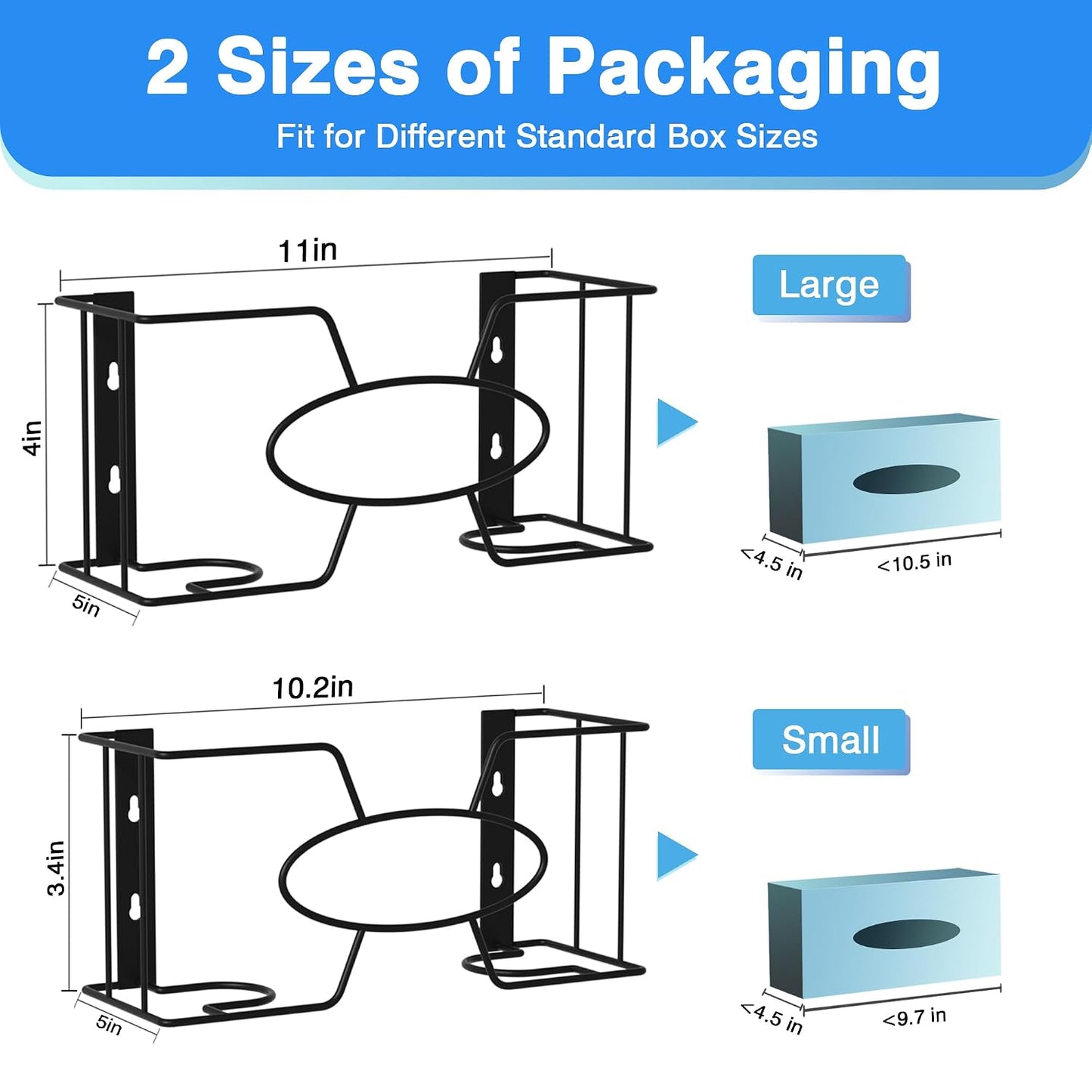 Alyoen Magnetic Glove Box Holder Wall Mount, Disposable Glove Dispenser, Rubber Latex Tissue Box Organizer for Tool Garage Workshop Kitchen