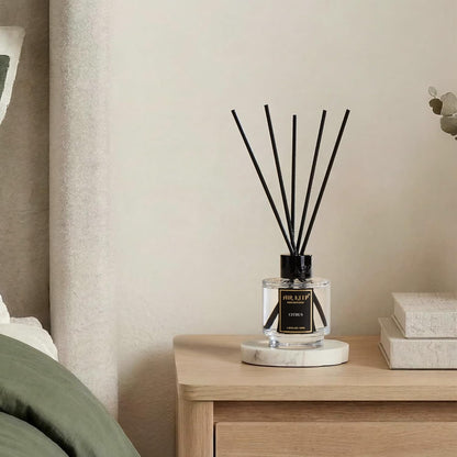 Airkeep Reed Diffuser Set of 3 for Bathroom Air Fresheners, Oil Diffuser Sticks | Cedar Wood,White Pine Moroccan Amber Scent Diffuser(1.7 fl oz*3) Fragrance with 18 Sticks Defusers | Shelf Decor