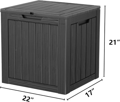320 Gallon Outdoor Storage Box, Extra Large Waterproof Resin Deck Box with Lockable Lid Storage Bin for Patio Furniture Cushion, Garden Tools, Pool Accessories, UV-Resistant Outside, Black
